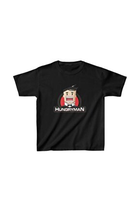 Unisex Çocuk Baskılı T-Shirt - Siyah