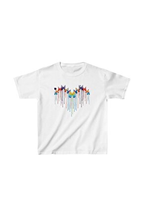 Çocuk Unisex Baskılı T-Shirt - Beyaz
