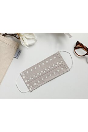 Star Pamuk Maske 9,5x18 Cm Gri