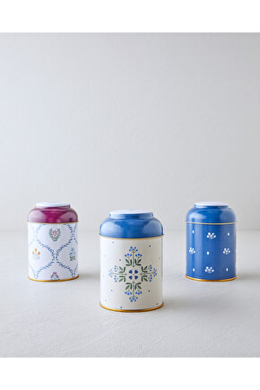 Linda Teneke 3lü Kavanoz 0,6 L Renkli