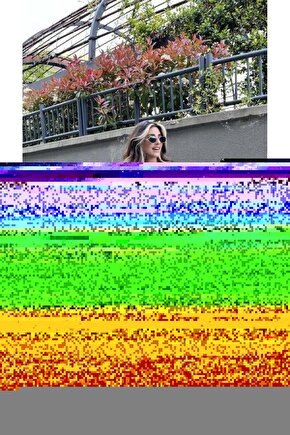 Kadın Yuvarlak Ribana Yaka Beyaz Yırtmaç Detaylı Viskon Tam Boy Elbise