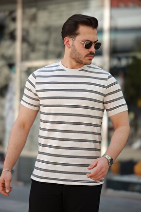 Erkek çizgili Kısa Kollu T-shirt