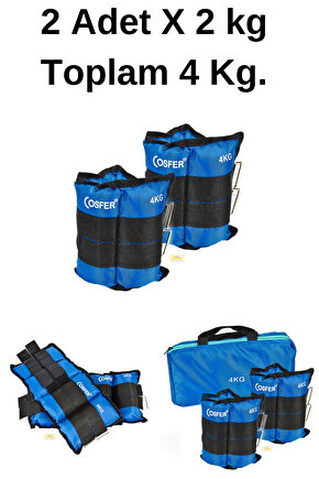Cosfer El ve Ayak Ağırlığı Taşıma Çantası ile Fitness Kardiyo Kondisyon Fizik Tedavi