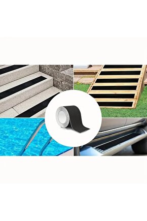 Siyah Merdiven Ve Zemin Kaydırmaz Bant 10 cm x 5metre