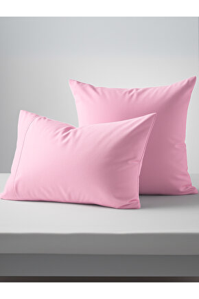 2 li Yastık Kılıfı Seti Renkli Ütülenebilir Dayanıklı Yırtılmaz Soft Premium Düz Fermuarlı 50x70 CM
