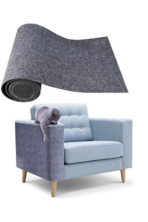 Kedi Tırmalama Halısı Yapışkanlı Her Yüzeye Uygulanabilir Kesilebilir Mobilya Koruyucu Mat (40X50)