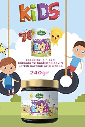 Kids Çocuklar Için Özel Kakaolu Kozalak Macunu 240gr * 2 Adet