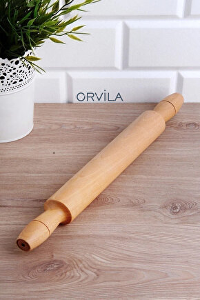 Döner Saplı Ahşap Merdane 45Cm