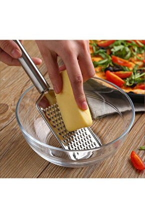 Paslanmaz Çelik Kaşar Havuç ve Sarımsak Rendesi