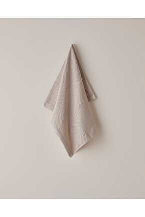 Wave Pamuk Yüz Havlusu 50x70 cm Açık Bej