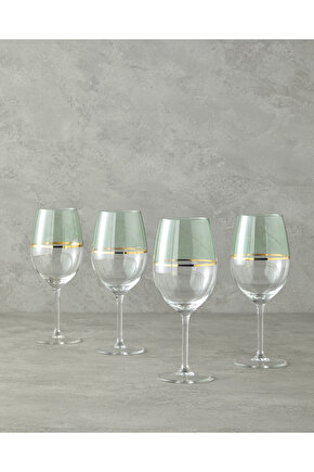 Fiore Cam 4lü Kadeh 540 Ml Açık Yeşil