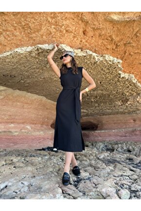 Pamela Kuşakli Vatkali Elbise