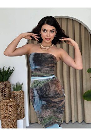 ountain traplez Tül Elbise