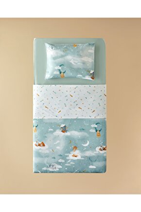 Funny Animals Pamuklu Bebe Nevresim Takımı Yeşil