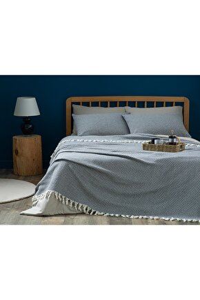 Willow Dokuma Tek Kişilik Yatak Örtüsü Takımı 160x240 Cm Gri