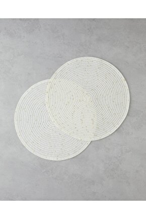 Stacy Pet 2li Amerikan Servis Matı 40 cm Krem