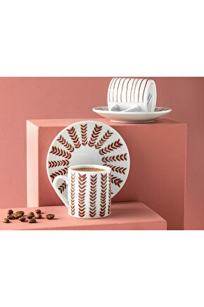 Enda Porselen 2li Kahve Fincan Takımı 80 Ml Bordo