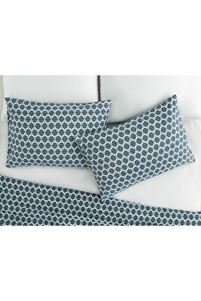 Mini Polycircles Kolay Ütülenir 2li Yastık Kılıfı 50x70 Cm Lacivert