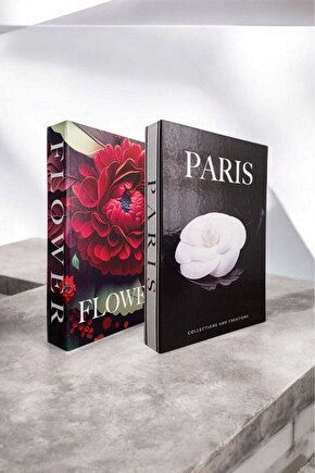 Dekoratif Kitap Görünümlü Kutu 2li Set Decorative Book Looking Box