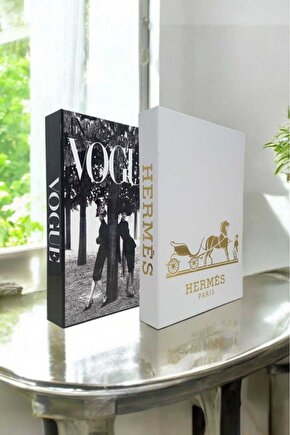 Dekoratif Kitap Görünümlü Kutu 2li Set Decorative Book Looking Box
