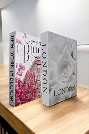Dekoratif Kitap Görünümlü Kutu 2li Set Decorative Book Looking Box