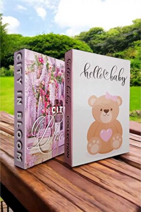 Dekoratif Kitap Görünümlü Kutu 2li Set Decorative Book Looking Box
