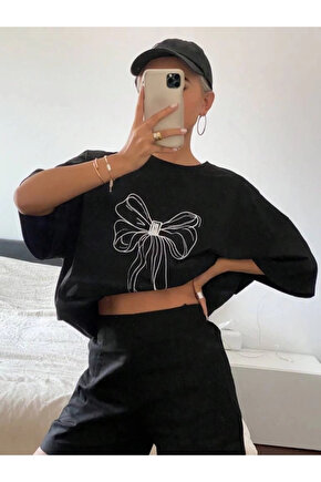 MDB Baskılı Oversize Tshirt iyah