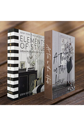 Dekoratif Kitap Görünümlü Kutu 2li Set Decorative Book Looking Box