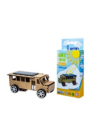 Güneş Enerjili Otobüs Araba Yapım Seti - Deney Seti Güneş Enerjisi Oto