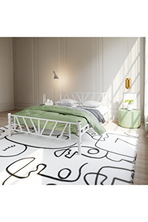 Gardenya Çift Kişilik Metal Karyola A Kalite, Ses Çıkarmaz ,Ölçülü Model Karyola