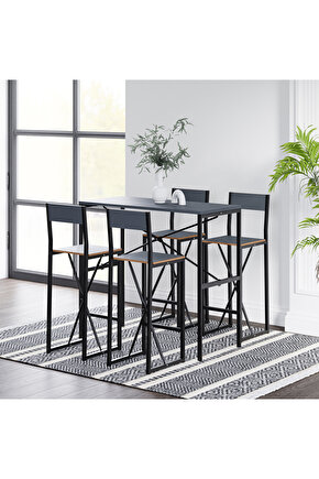 4 Kişilik Gzl Bar Masa Bar Sandalye Yemek Masa Sandalye Takımı