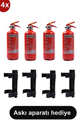 Yangın Tüpü Söndürücü Askısı Plastik 4 Adet , 1 Kg 4 Adet Araç Tüpü