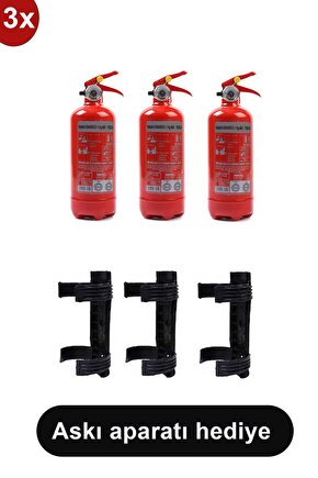 Yangın Tüpü Söndürücü Askısı Plastik 3 Adet , 1 Kg 3 Adet Araç Tüpü