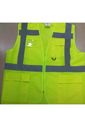 Motorsiklet Reflektif Yelek Reflektörlü Karvizitli Cebli Model Fermarlı 1:sınıf Yeni Yasaya Uygun