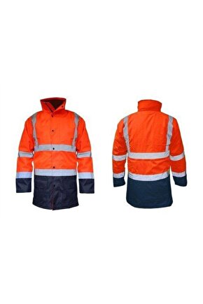 Erkek Turuncu Lacivert Parka