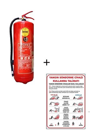 6kg Yangın Tüpü Veyangın Tüpü Kullanım Talimatı 2li Set