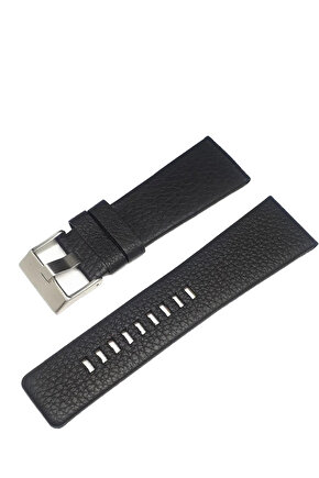 Diezel Saat Uyumlu 26  MM  Siyah   Renk Hakiki Deri Saat Kordonu