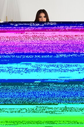 Kadın Uzun Kollu Bisiklet Yaka Desenli Iki Iplik şardonlu Bluz Ve Pantolon Ikili Takım