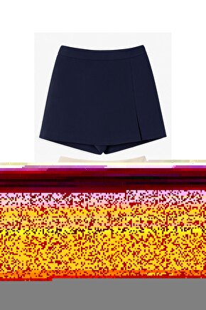 2li Yırtmaçlı Mini Şort Etek