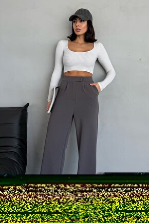 Kadın Kaşe Kaban – Siyah Yünlü Dokuma, Kruvaze Yaka, Astarlı, Cepli, Kuşaklı Uzun Boy Tesettür Uyuml