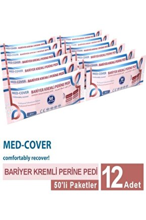 Med-cover Bariyer Kremli Perine Vücut Mendili 50li 12 Paket