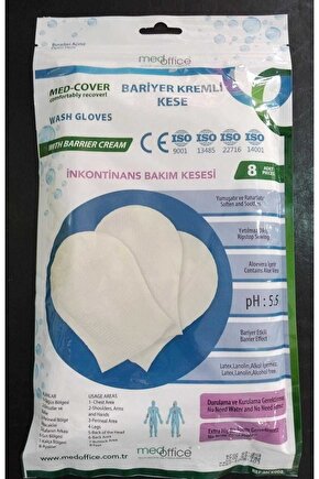 Med Cover Bariyer Kremli Kese - Yatan Hasta Vücut Bakım Kesesi (10LU 4 PAKET)