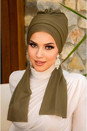 Kadın Uzun Kollu V Yakalı Desenli Maxi Süprem Elbise