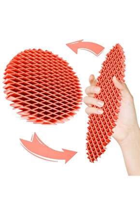 Orijinal Morf Flexi Fidget Stres Oyuncağı Worm fidget Stres Giderici Solucan Stres Yay - Kırmızı