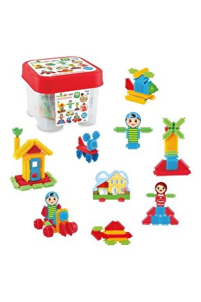 Kaktüs Blok Kova (80 Parça) - Oyuncak Oyuncaklar - Oyuncakları - Blok Setleri - Kaktüs Oyuncak