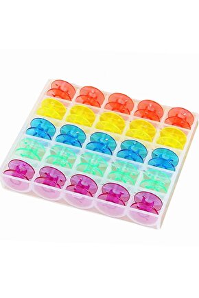 Fdm Ev Tipi Dikiş Makinesi Masurası Renkli Ve Plastik 25 Adet