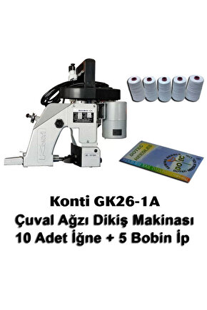 Jaktec Gk26-1a Çuval Ağzı Dikiş Makinası 10 Adet Iğne 5 Bobin Ip