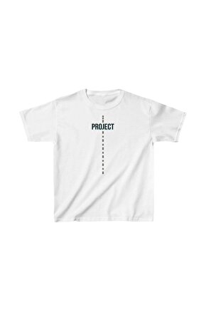 Çocuk Unisex Baskılı T-Shirt - Beyaz