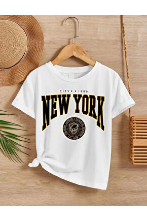 Çocuk Unisex Baskılı T-Shirt - Beyaz