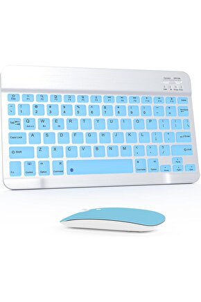 Apple iPad A16 11 Tablet Için Uyumlu Slim Şarjlı Bluetooth Klavye Ve Mouse Seti
